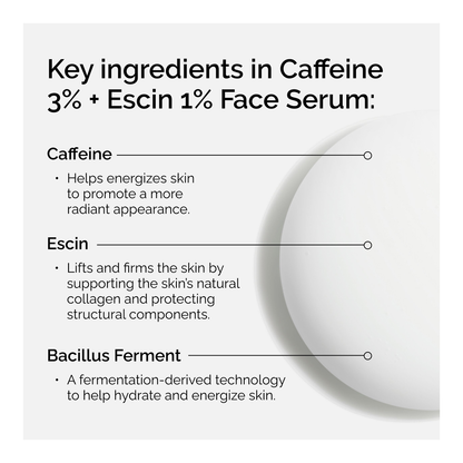 Caffeine 3% + Escin 1% Face Serum - 30ml