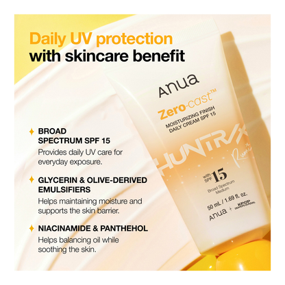 Netflix K-pop Demon Hunters X Anua Zero-Cast™ Moisturizing Finish Daily Cream SPF 15 - 50ml